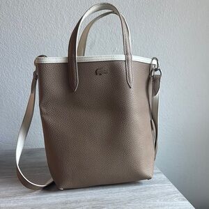 Lacoste Beige and Cream Tote Bag